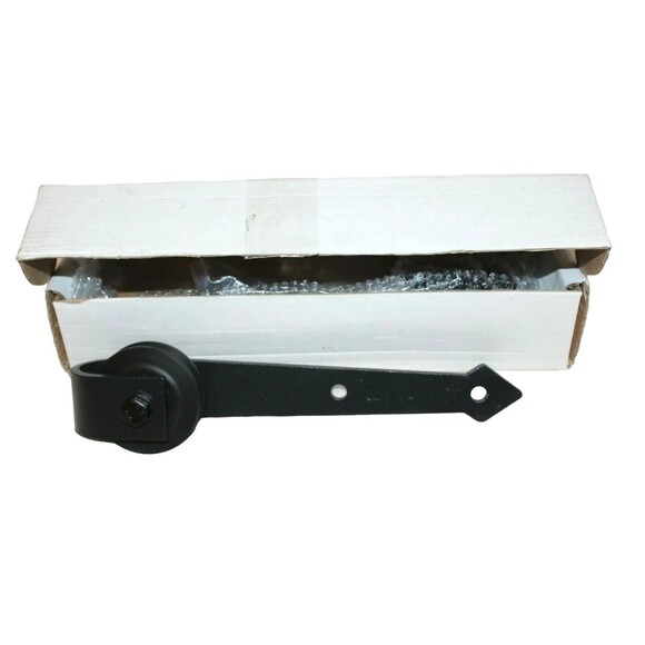 Sliding Barn Door Hardware Kit for Single Door Heavy Duty Arrow 2 Hangers Black - Picture 1 of 4